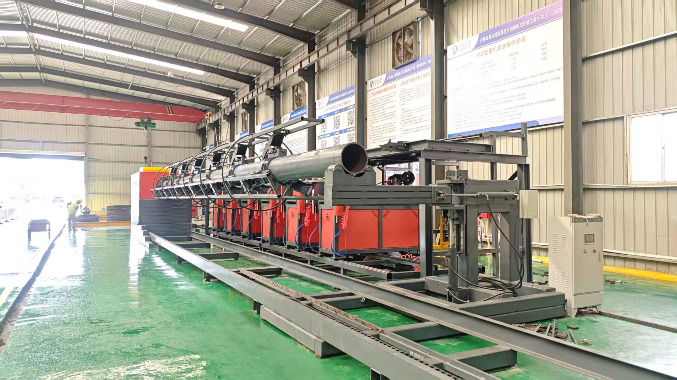 CNC steel cage rolling welder in factory